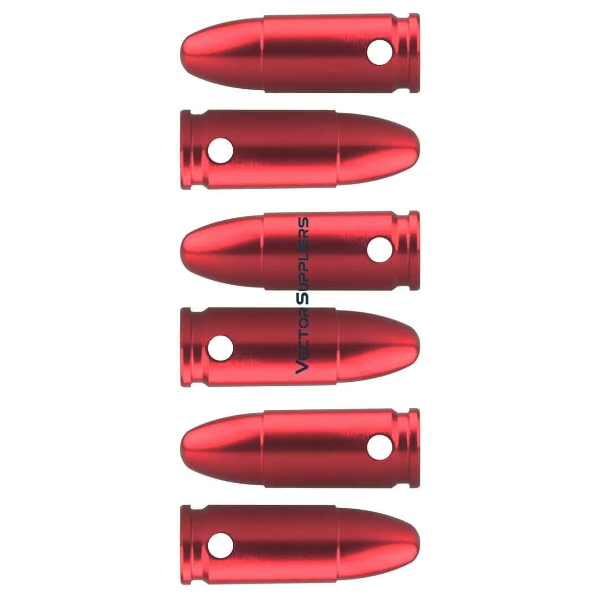 Vector Optics 9mm Luger Trainning Dummy Round Snap Caps, REAL SIZE!