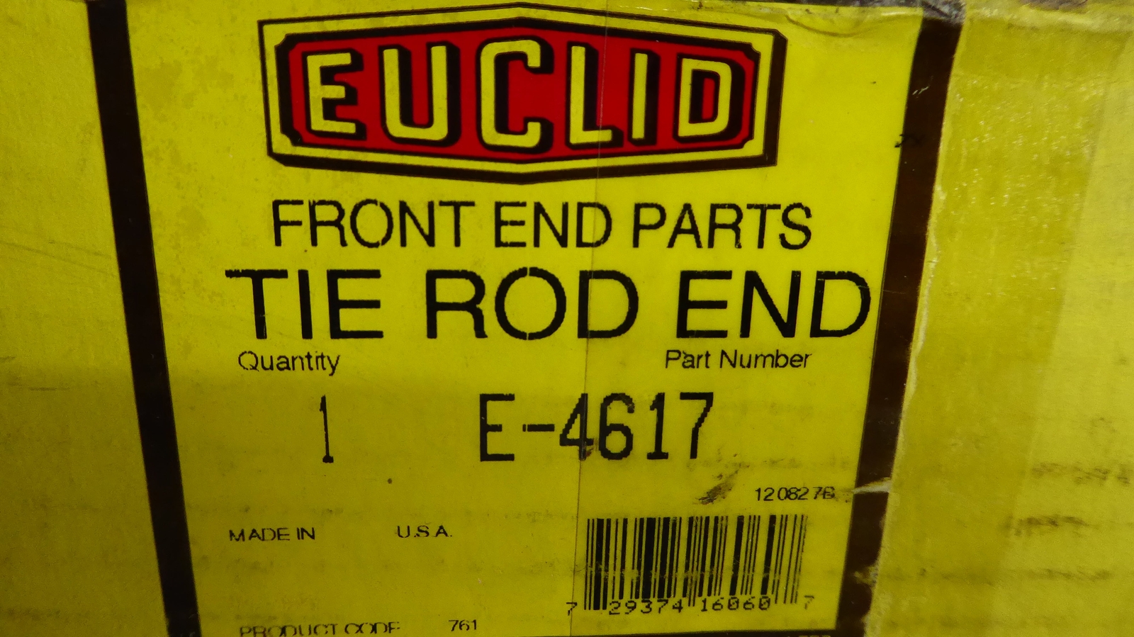Euclid E-4617 Steering Tie Rod End Front Axle Type 1