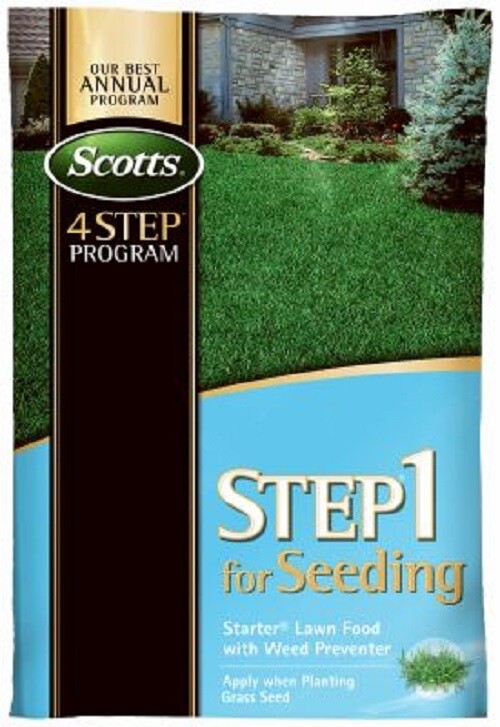 Scotts Step 1: Seeding Starter Lawn Food with Weed Preventer - 5000 sqft