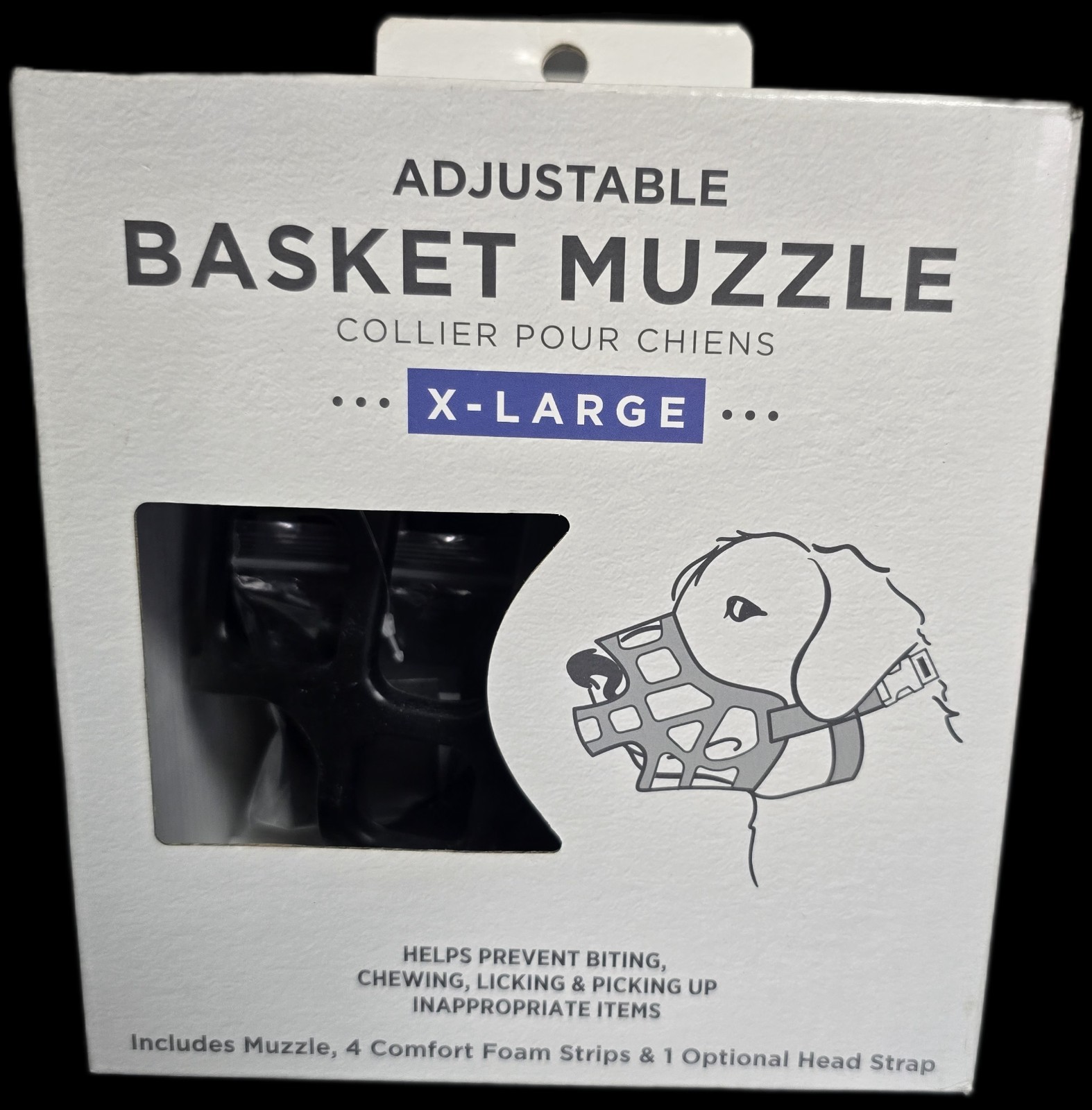 Top Paw Training Adjustable Dog/Canine Basket Muzzle ( X-LARGE)