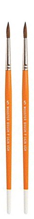 Wooster -5 Camel Watercolor Pointed Artist Paintbrush 2-Pack, F1628-5-2PK