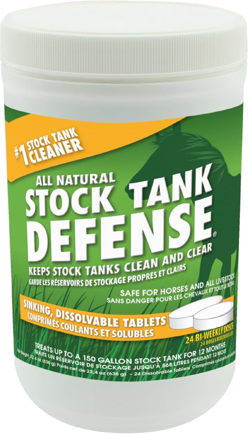 Stock Tank Defense, Livestock Water Trough Cleaner, Clean Drinking Tanks for Hor