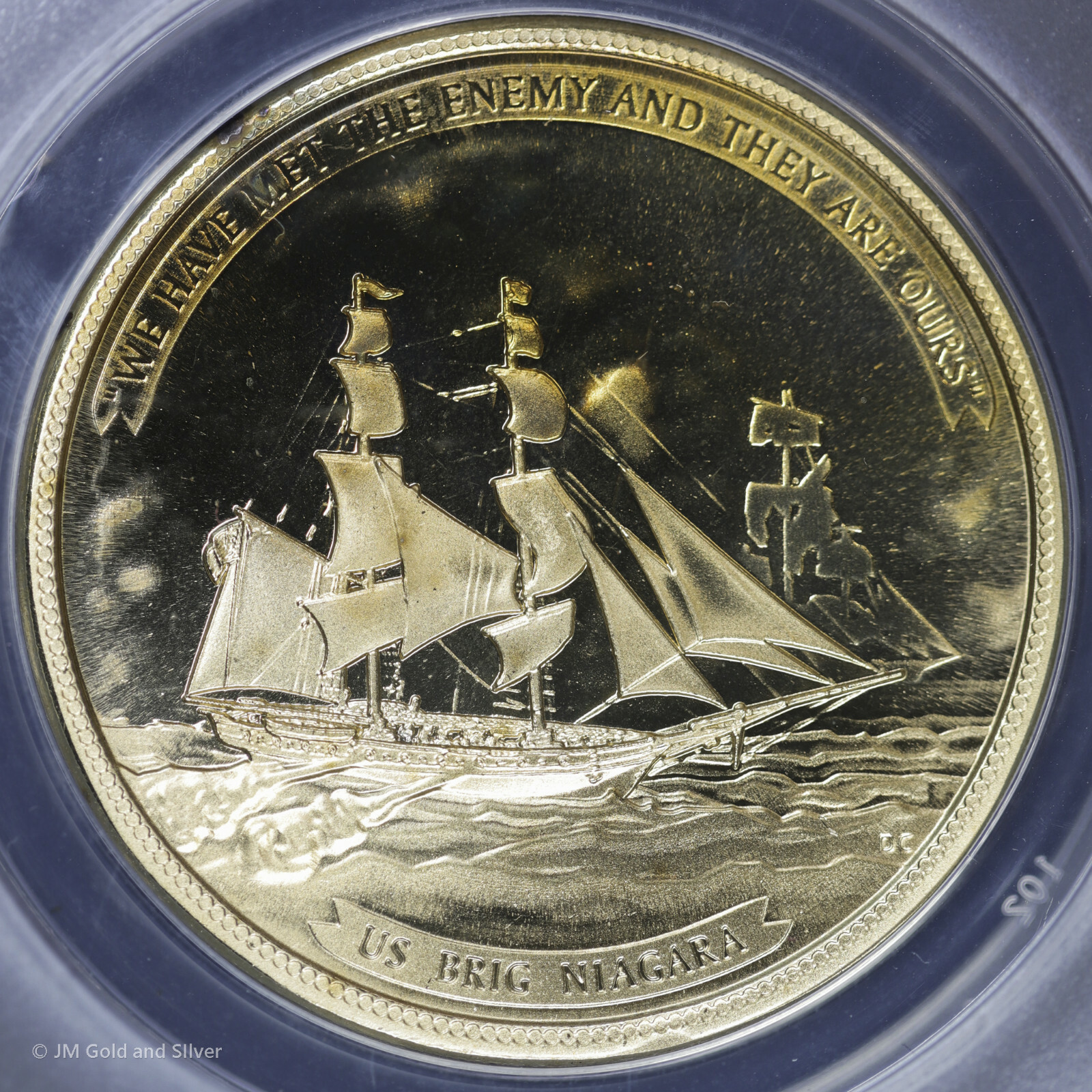 2013 Brass Medal Battle of Lake Erie Bicentennial ANACS MS 69 DCAM | Dan Carr