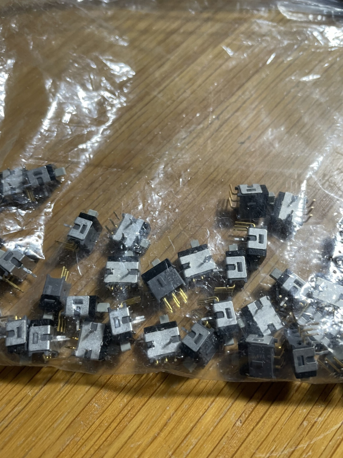 A lot of 5, 10 or 25 of NKK AS12AH pcb mount SWITCH SLIDE SPDT 0.4VA 28V