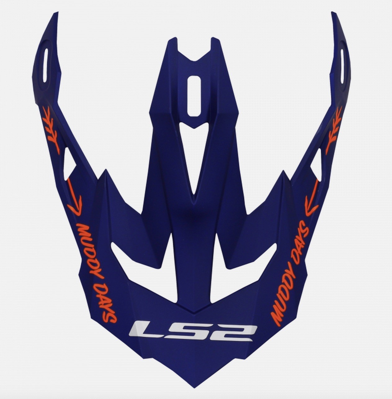 LS2 Subverter EVO Helmet Replacement Visor Peak Cargo Blue Flou Orange