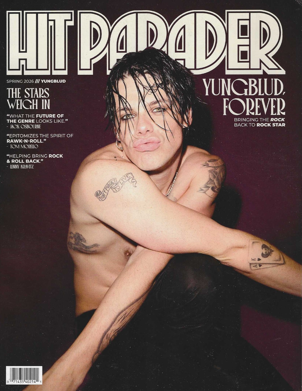 Hit Parader Magazine Spring 2026 Young Blood Forever