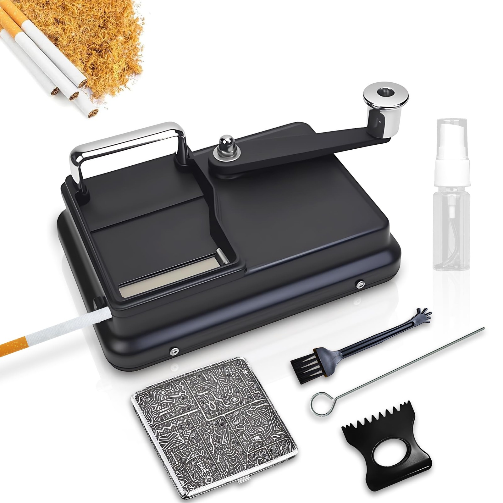 ShenDu Cigarette Rolling Machine Manual Injector for 8mm Tubes（Black）