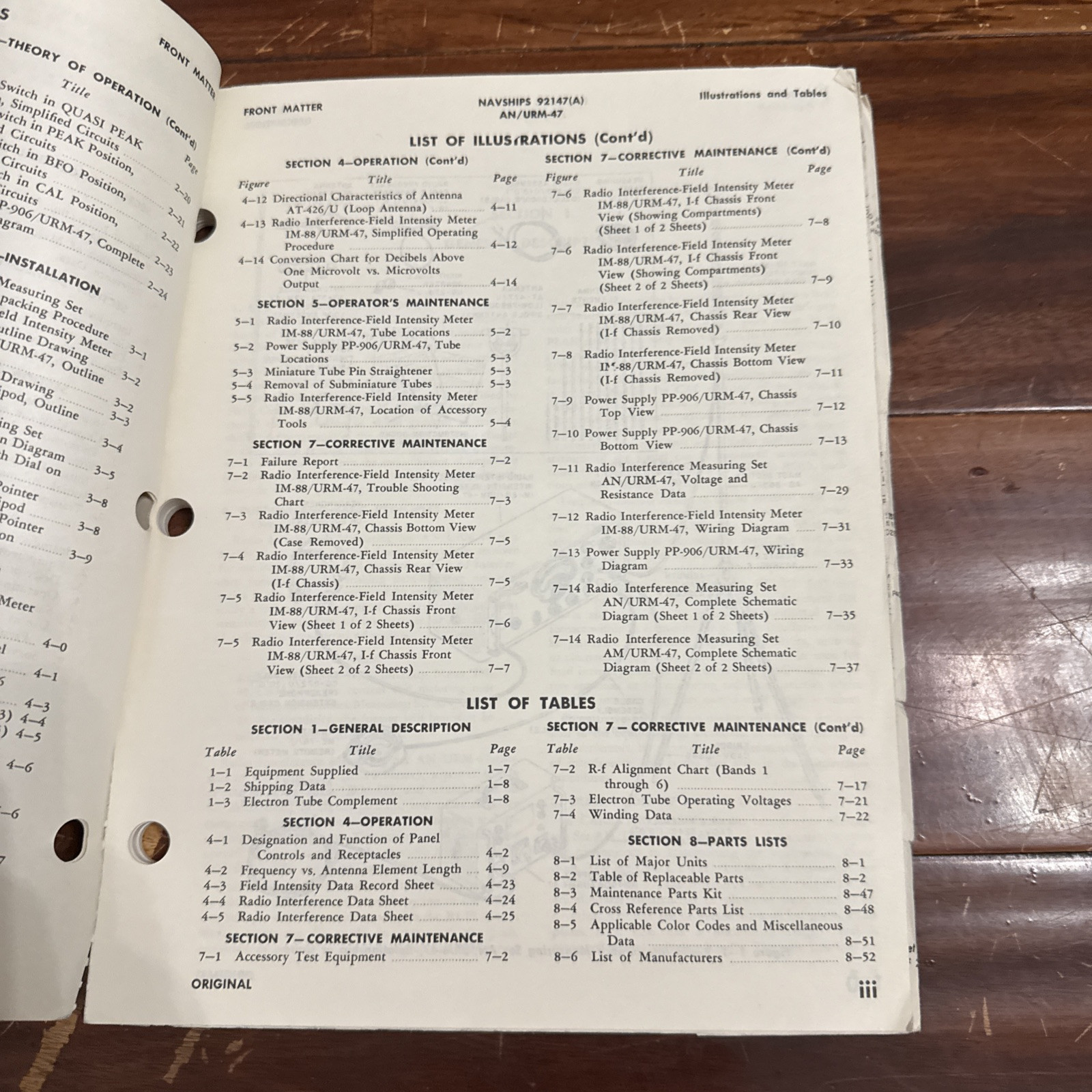 Radio Interference Measuring Set AN/URM-47 Air Force Technical Manual 1955
