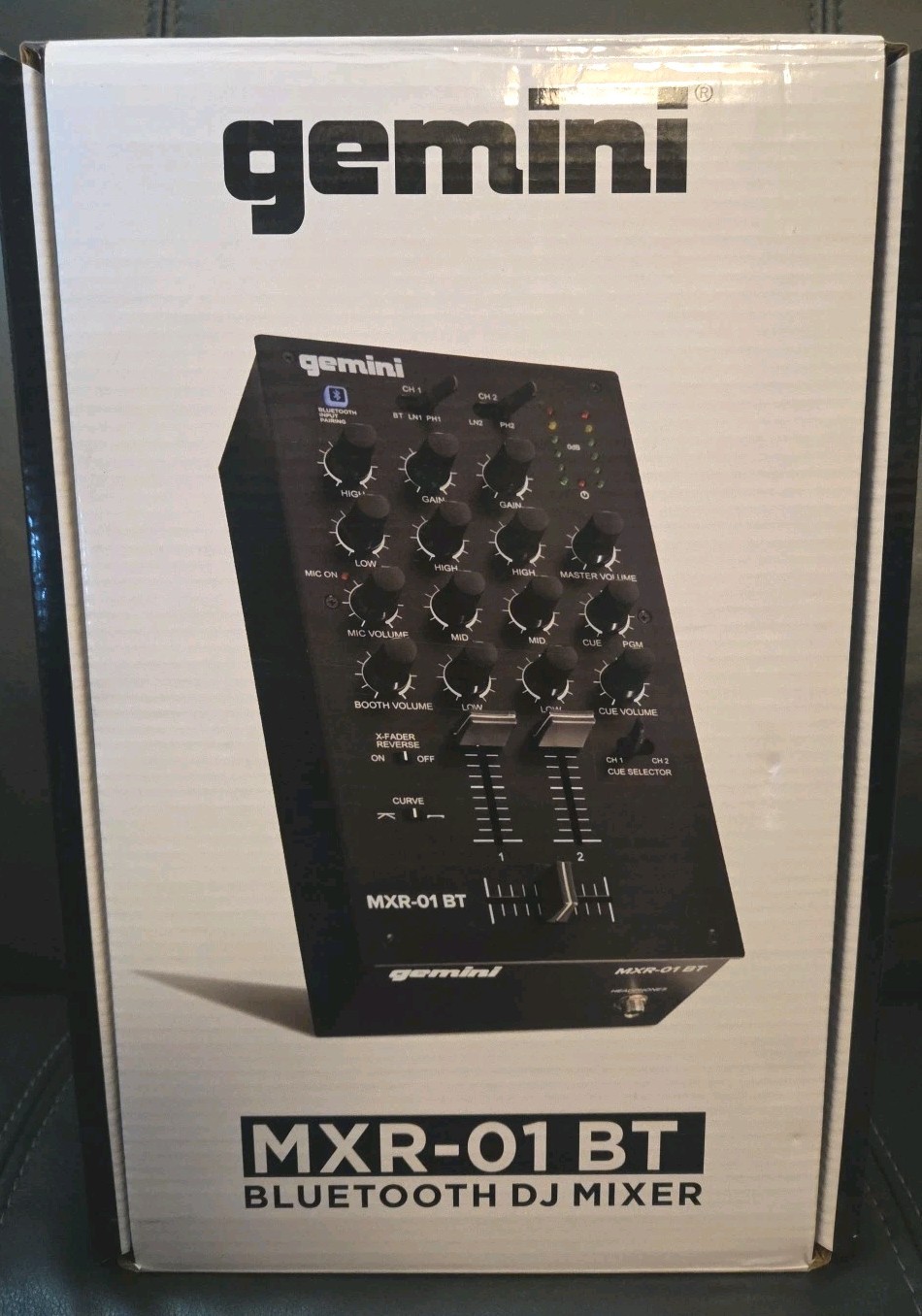Gemini MXR-01 BT 2 Channel Professional Bluetooth DJ Mixer Metal New In OpenBx