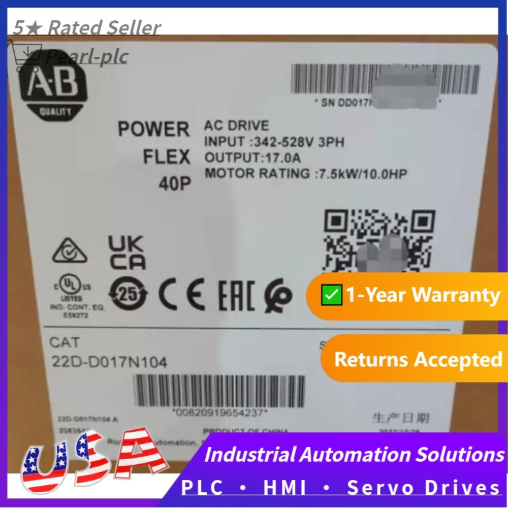 Allen-Bradley 22D-D017N104 New Factory Sealed 22DD017N104 Free Shipping PLC 1PC