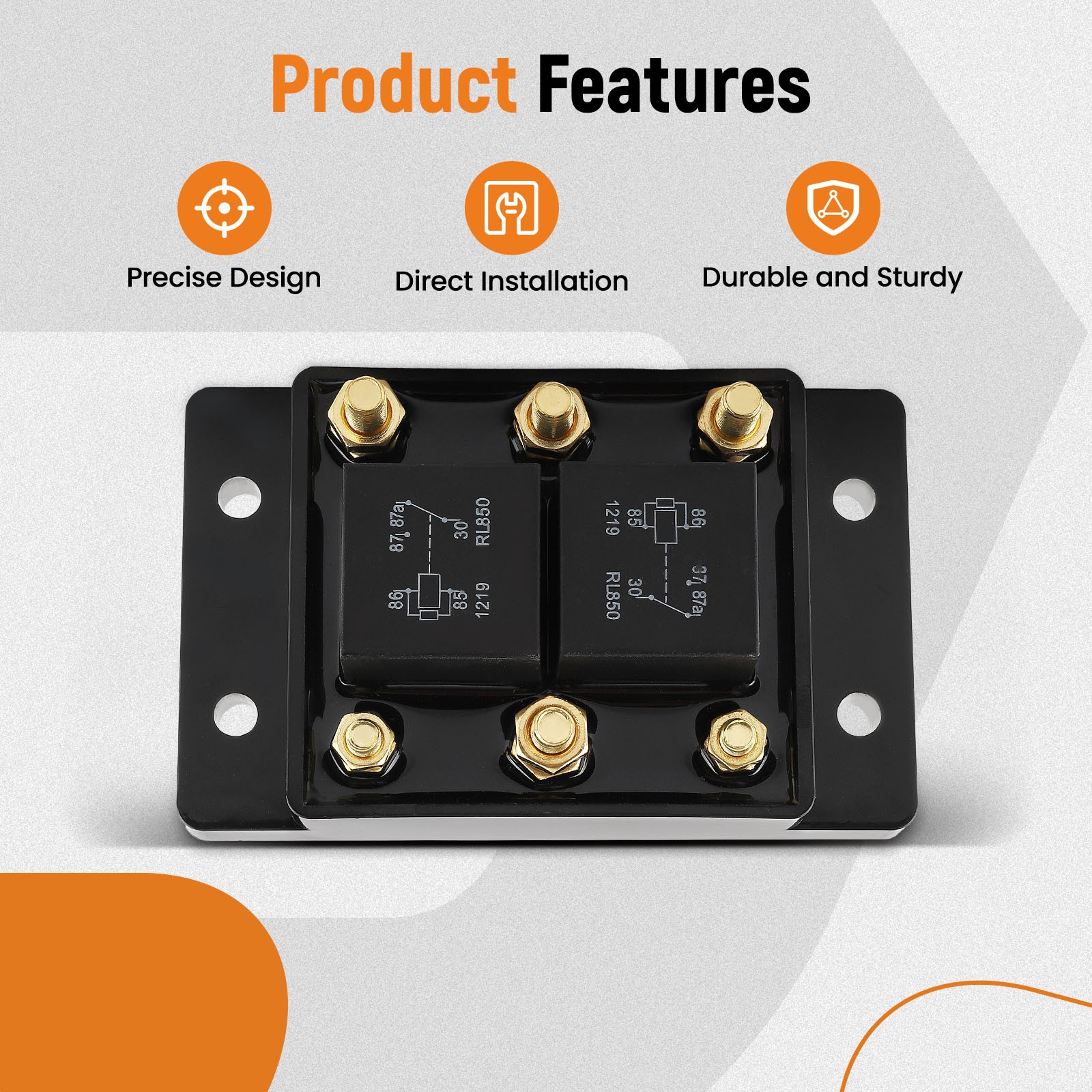 Forward + Reverse Relay Module 6 Terminal for Tarp and Winch Motor Snow Plow