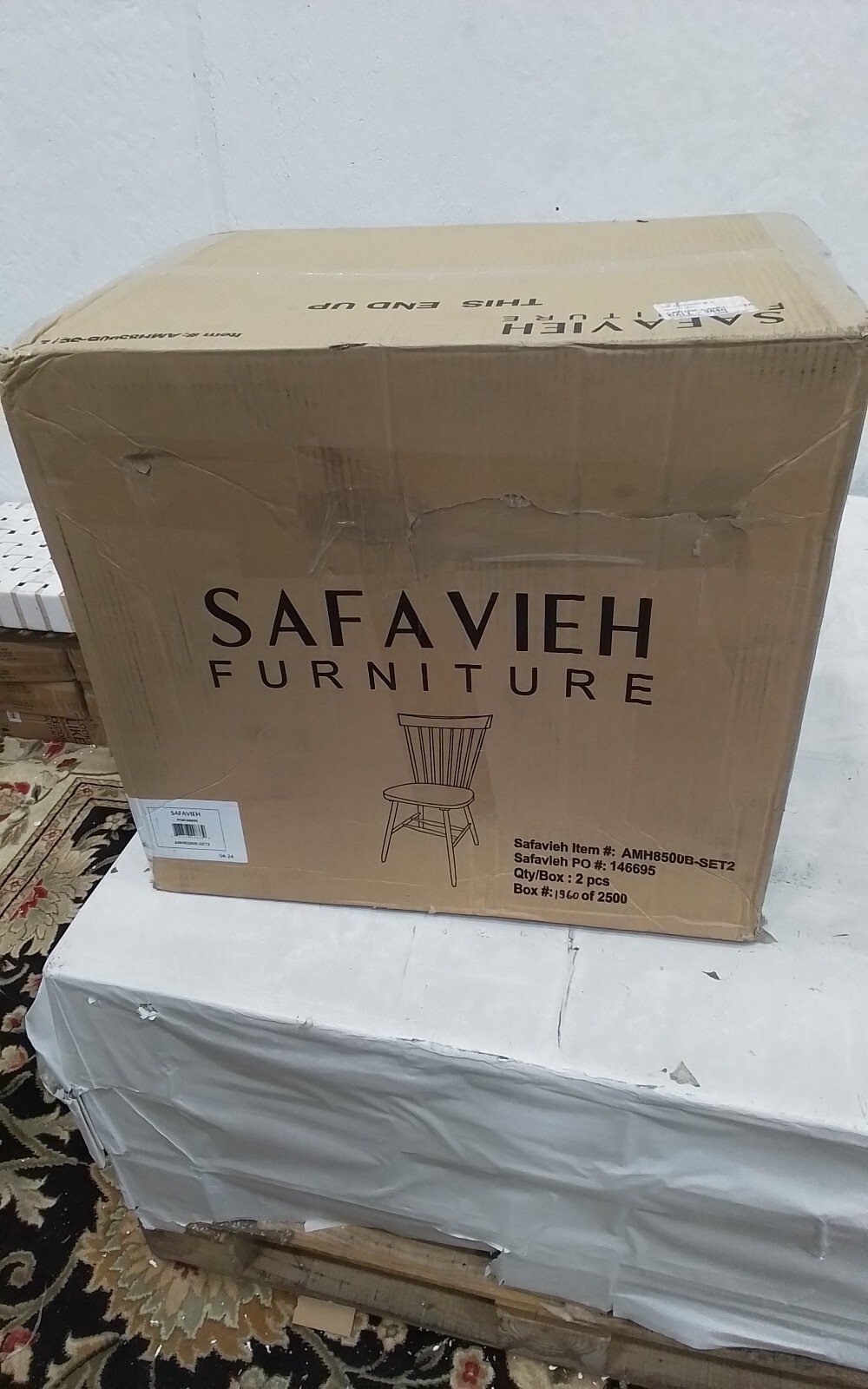 Safavieh PARKER SPINDEL SIDE CHAIR, Reduced Price 2172745039 AMH8500B-SET2