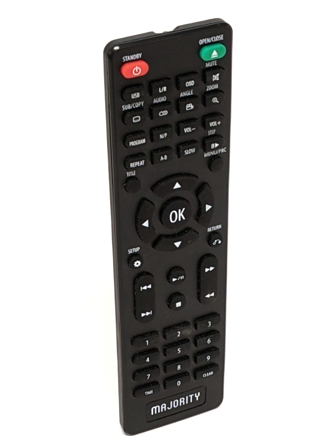 New Replacement Remote Control For Majority DVD Player Black