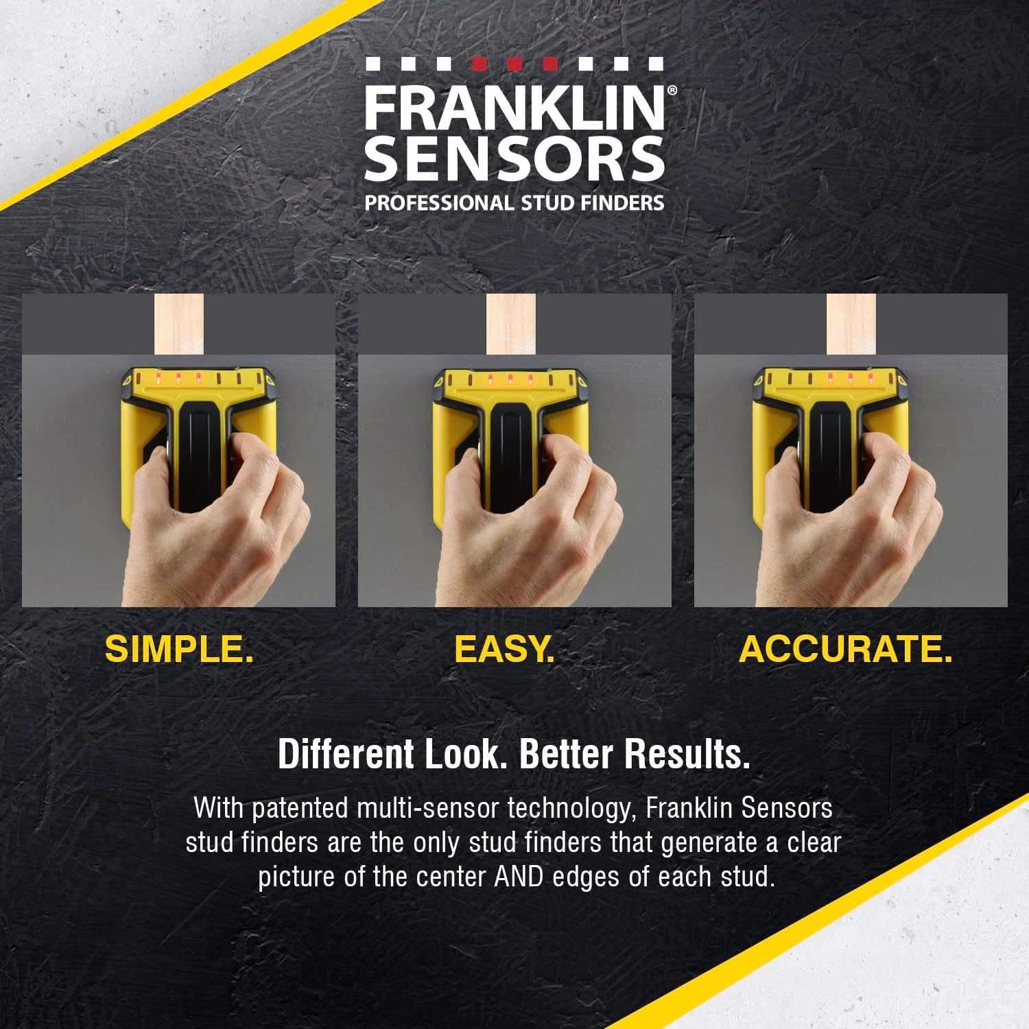 Prosensor T9 Stud Finder, 8-Sensor Wall Scanner | Wood & Metal Stud Detector, Ma