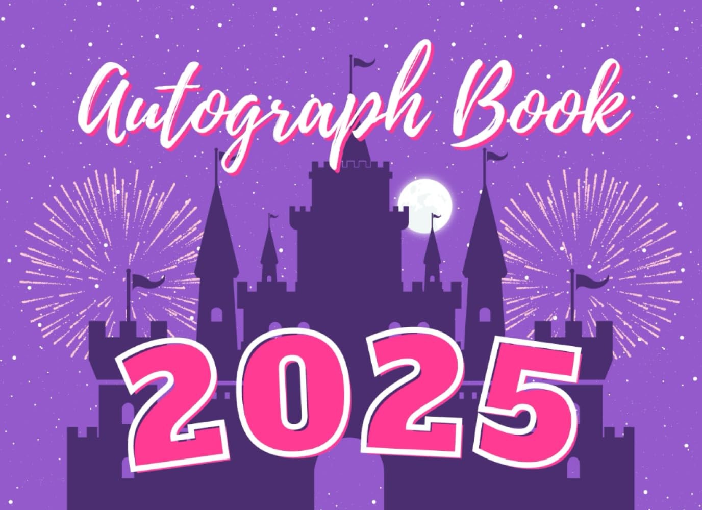 2025 Autograph Book for Girls: Purple Castle Scrapbook/Notepad for Kids and Teen