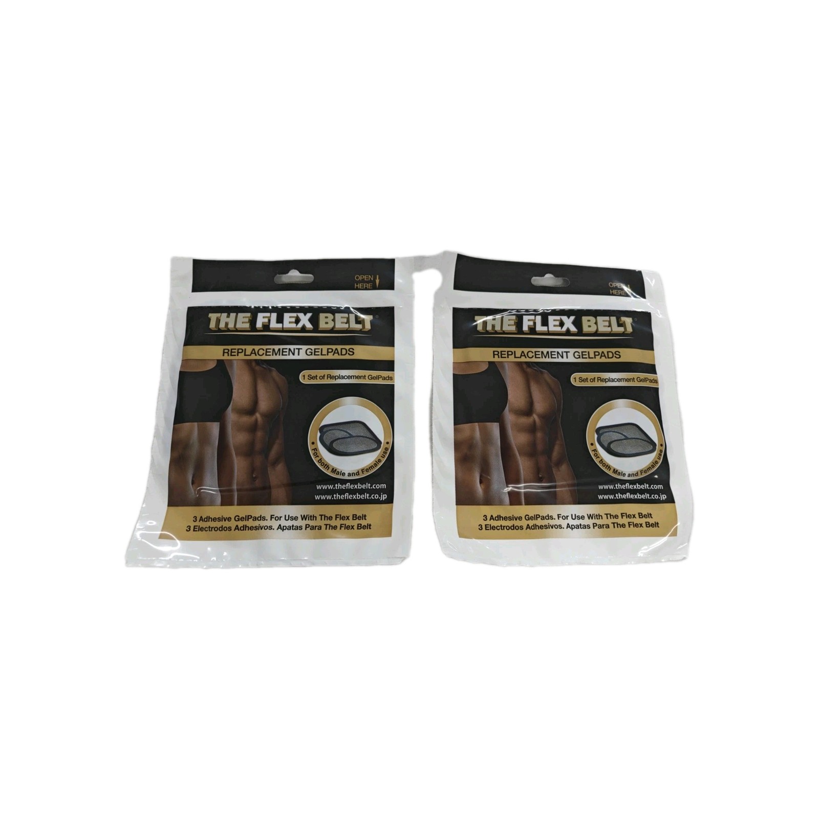 2 x BMR The Flex Belt GEL Replacement Abdominal Pads set Expired 2025