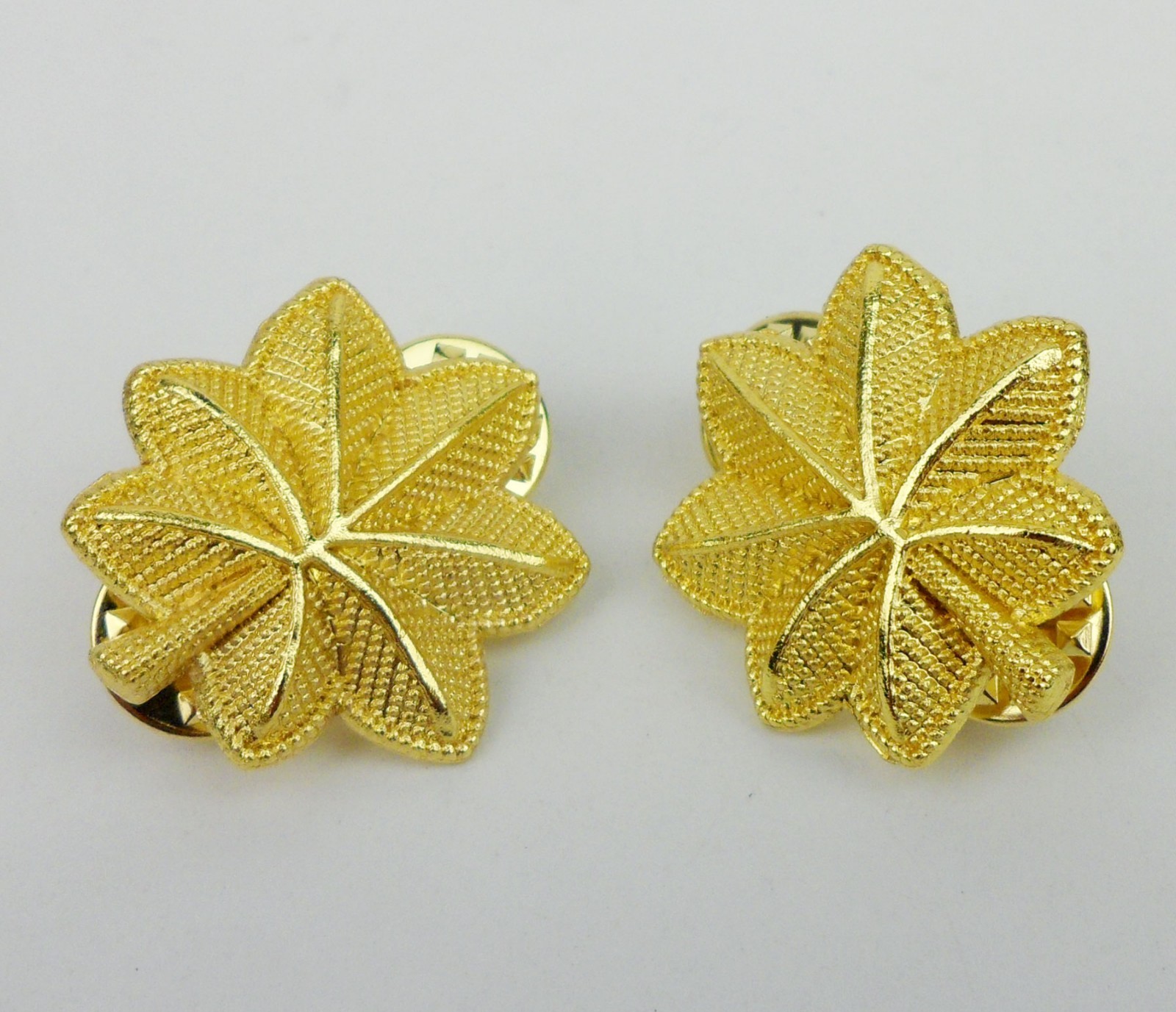 PAIR US ARMY MAJOR RANK INSIGNIA USAF MAJ MAJOR BADGE PIN