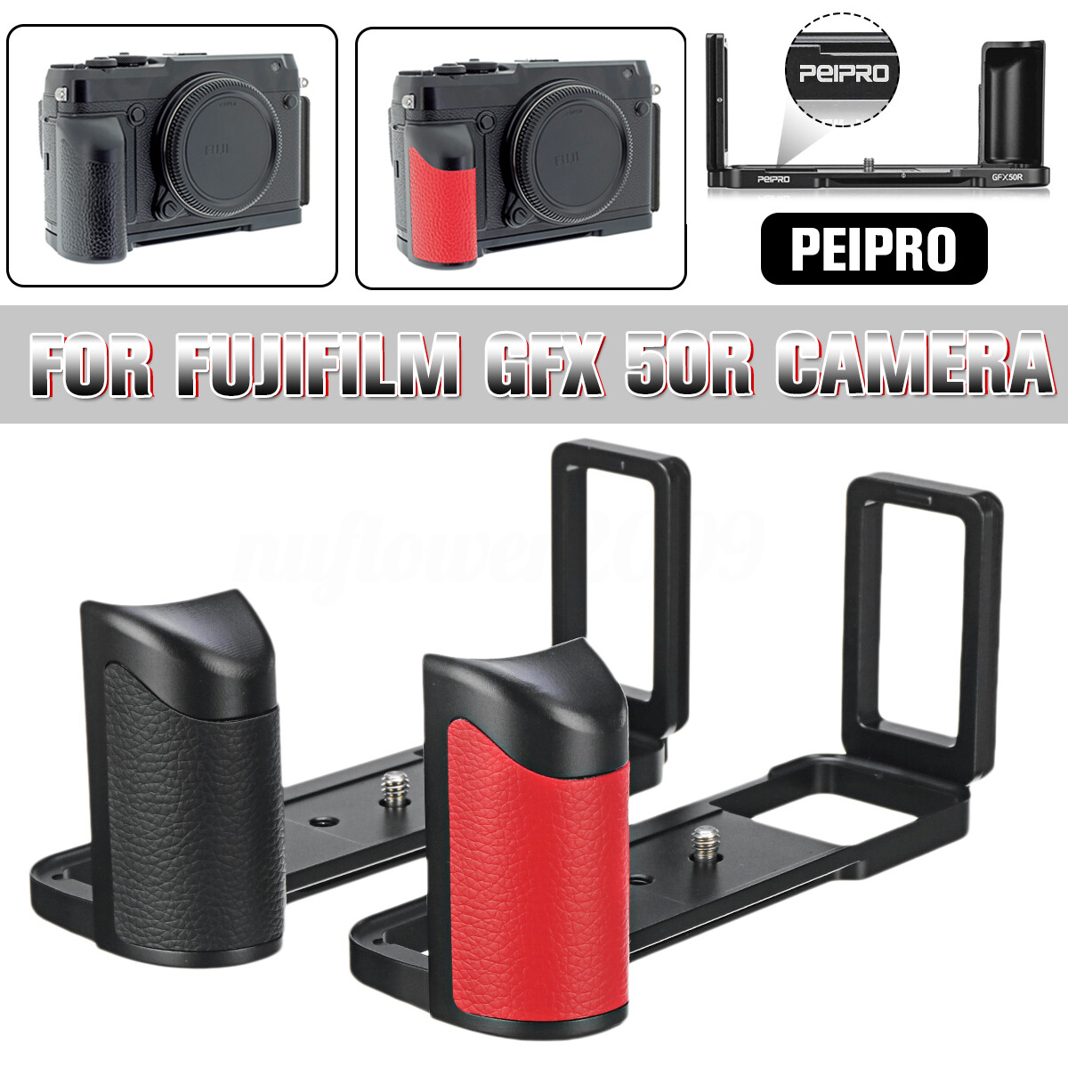 Quick Release L Plate Bracket Hand Grip Holder for FUJI FUJIFILMS GFX50R GFX 50R