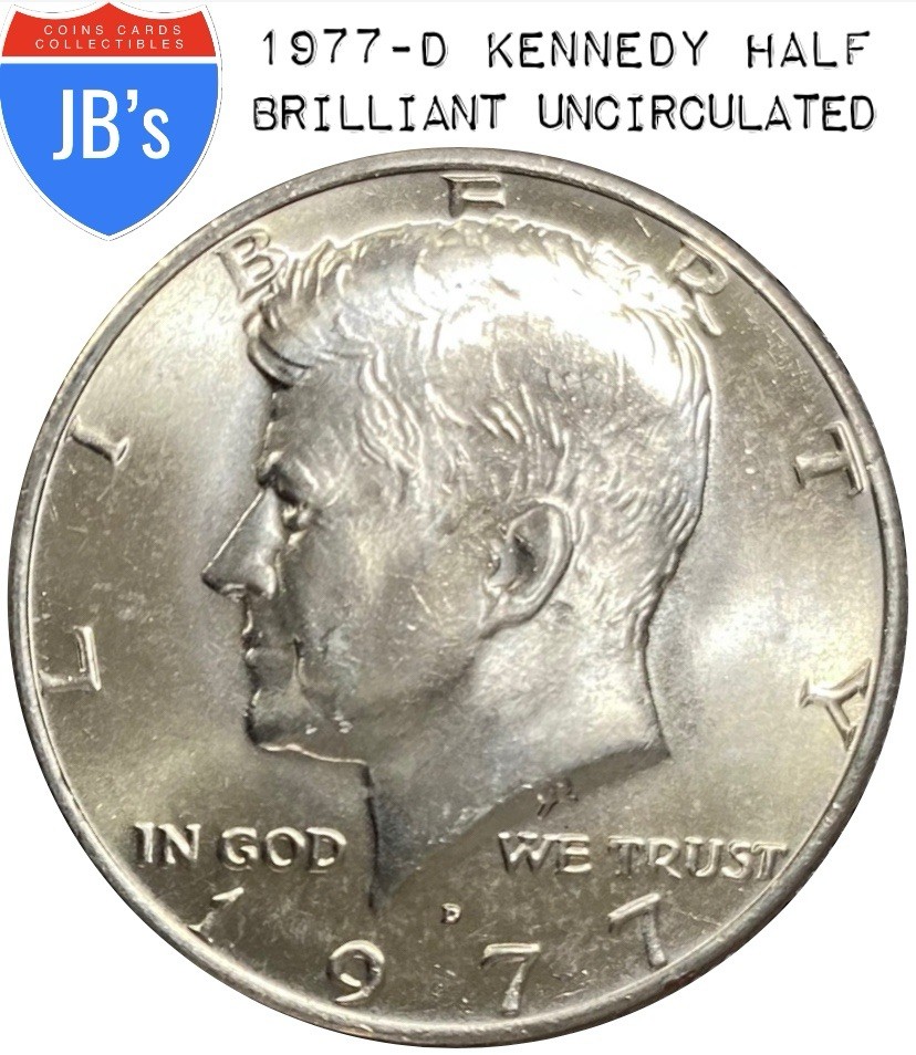 1977-D Kennedy Half Dollar 50c - BRILLIANT UNCIRCULATED (BU)