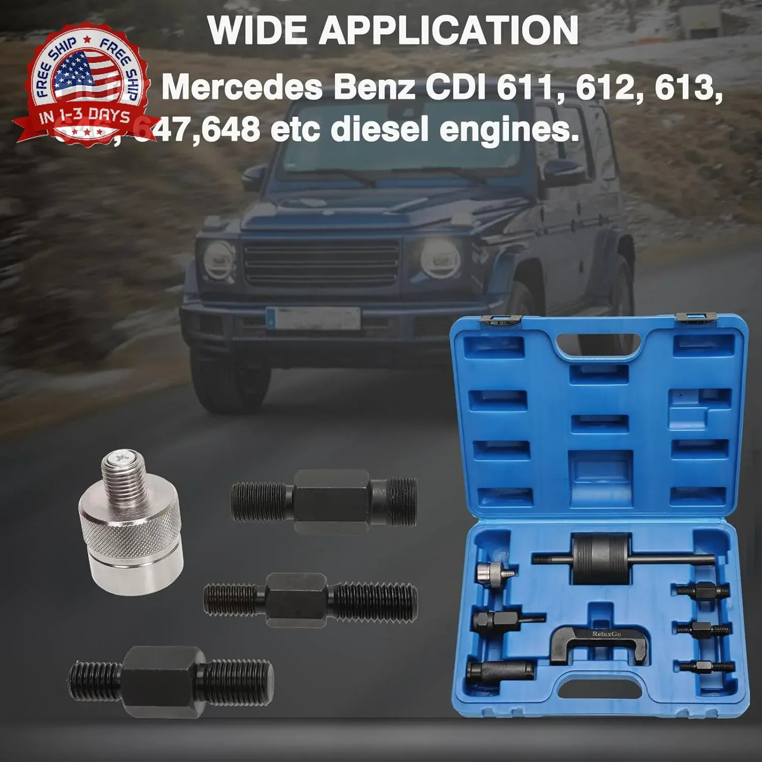 Engine Tools Diesel Injector Extractor Puller Kit Common Rail Tool Slide