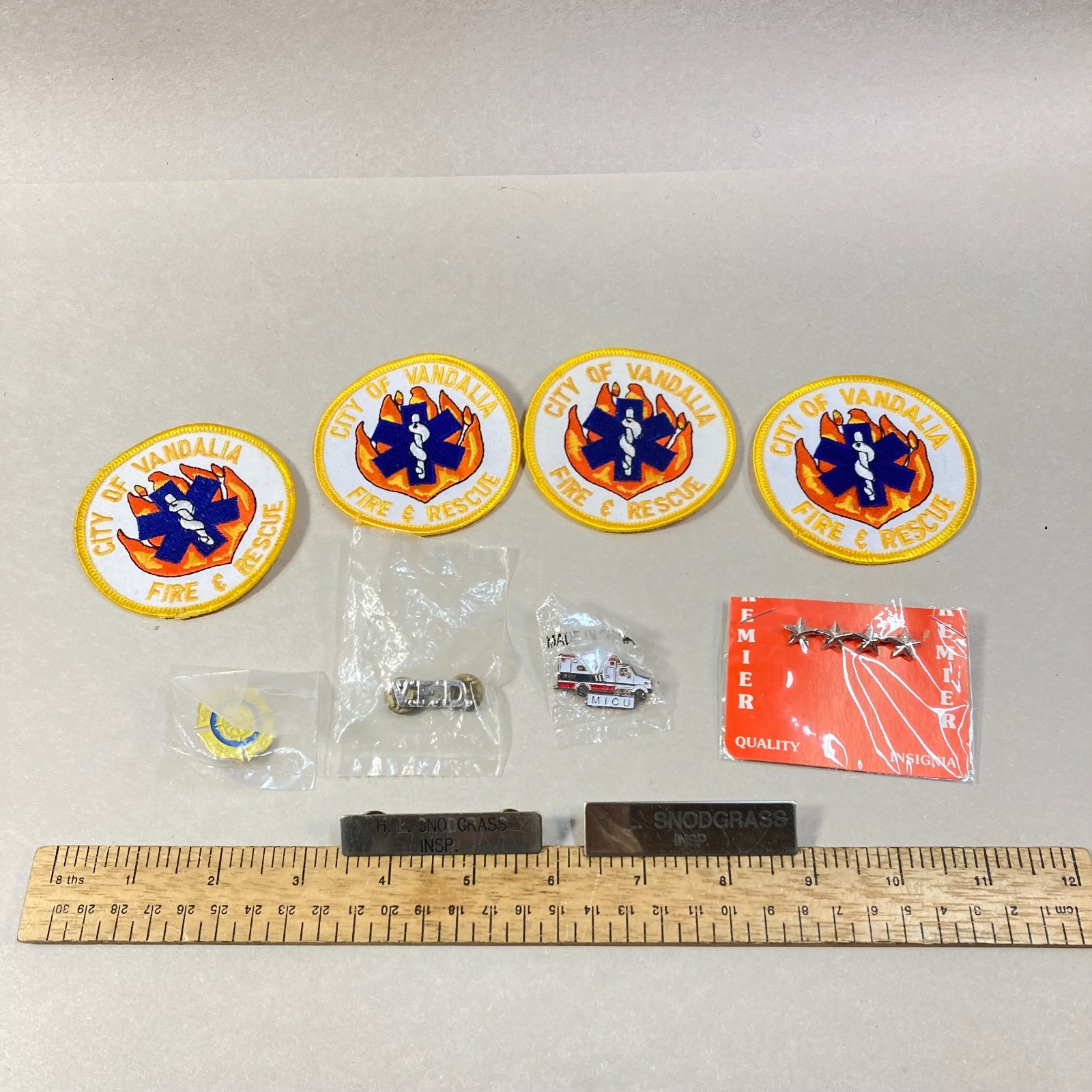 Vandalia City Fire & Rescue Patches Pins & Nametags Ohio