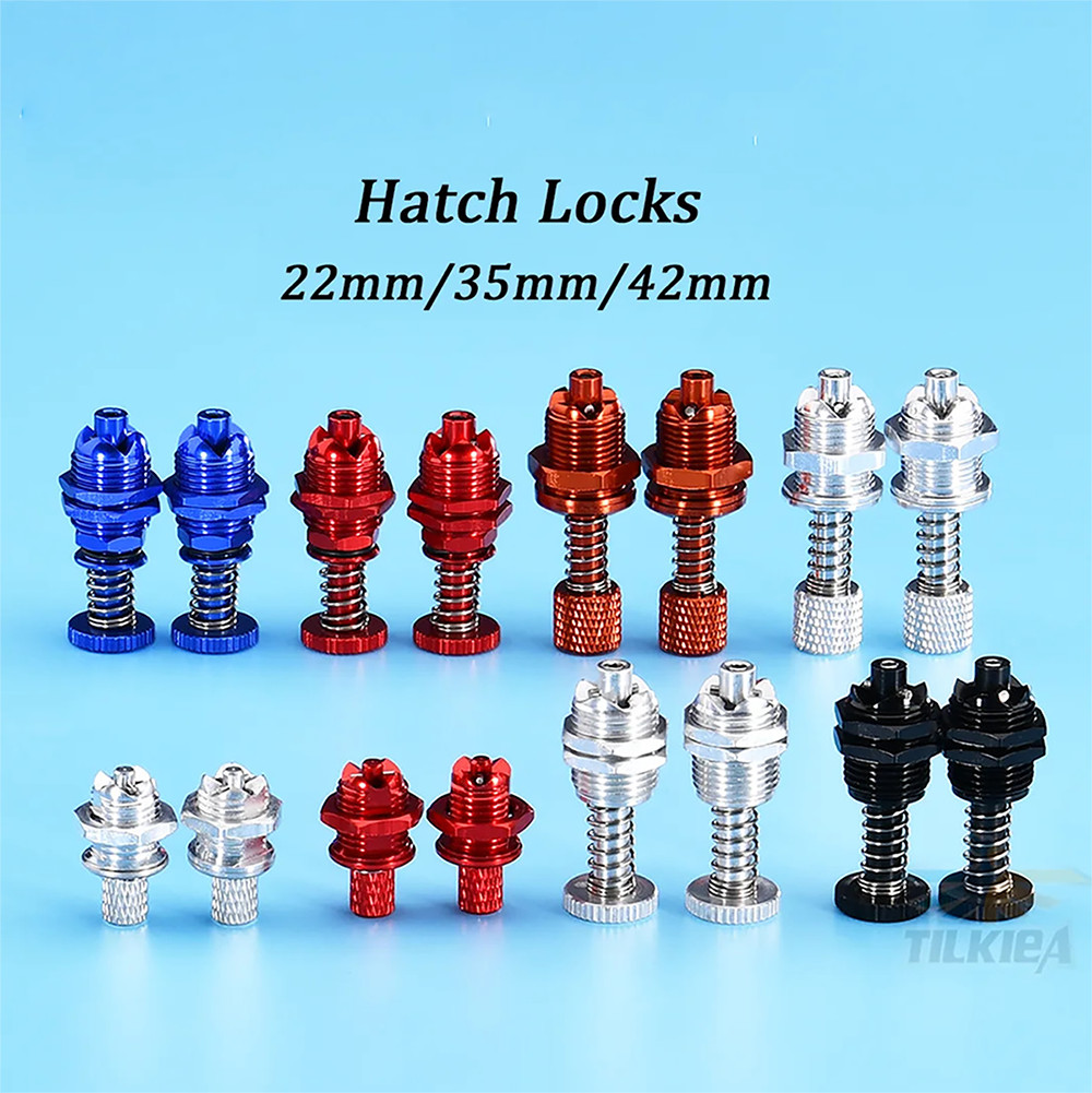 2Pcs CNC Alloy Push Button Hatch Cover Locks 22mm/35mm/42mm for RC Boat