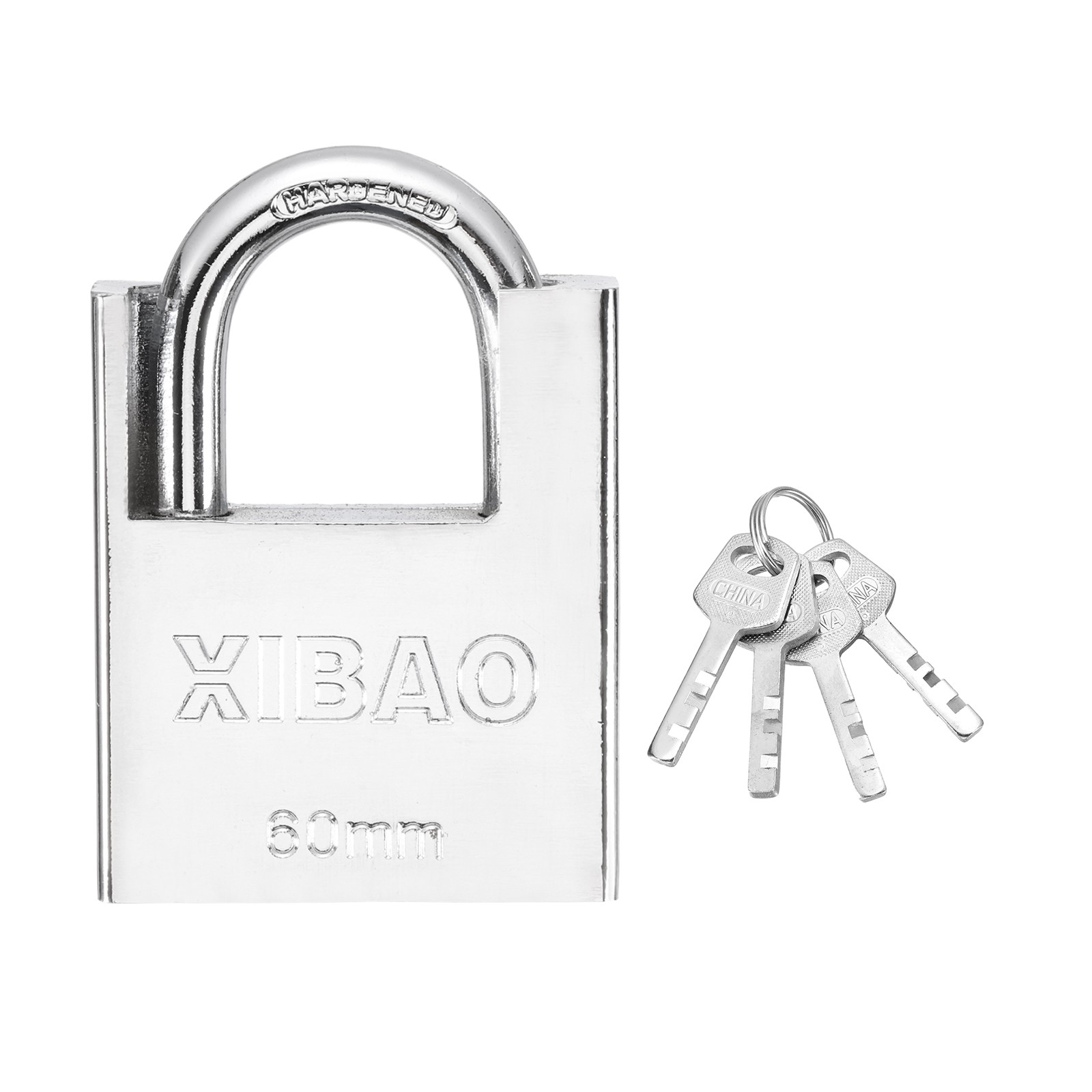 High Security Steel Shrouded Padlock with Key, Silver(2-1/4 Inch)