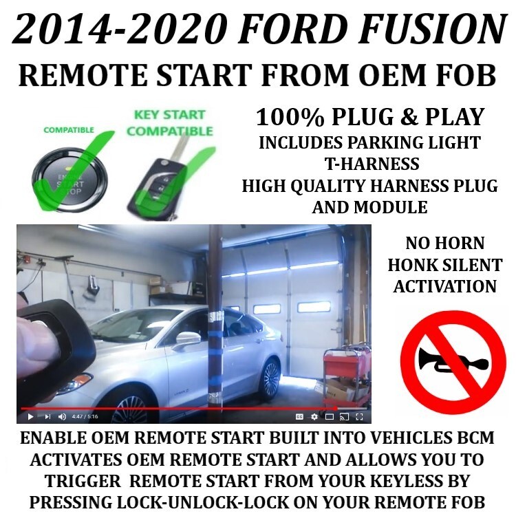 ENABLE FACTORY OEM REMOTE START BUILT INTO BCM 2017 FORD FUSION PLUG & PLAY