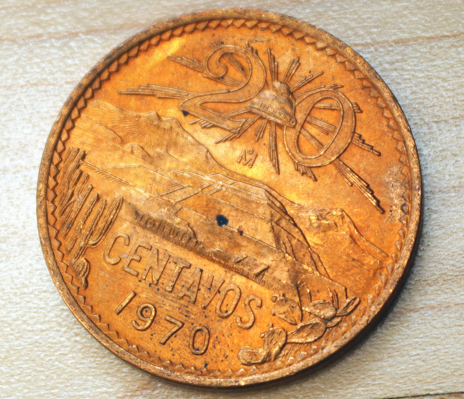 1970 Mexico 20 Centavos Unc.