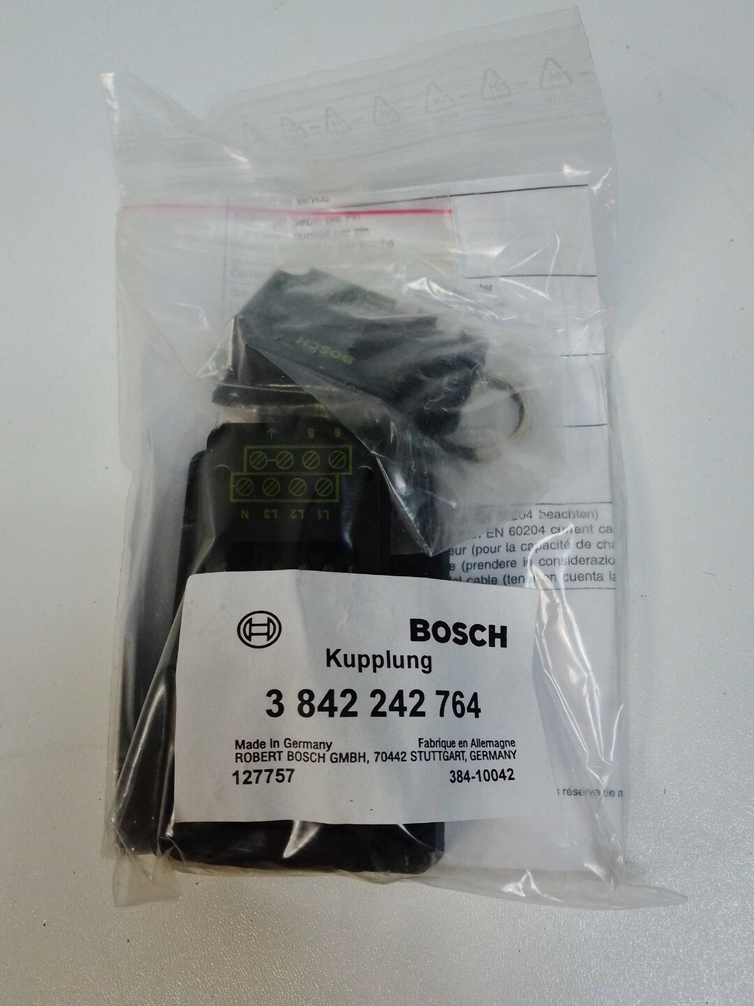 Bosch 3 842 242 764 surface-mounted connector distributor 8 x/base plate coupling unused