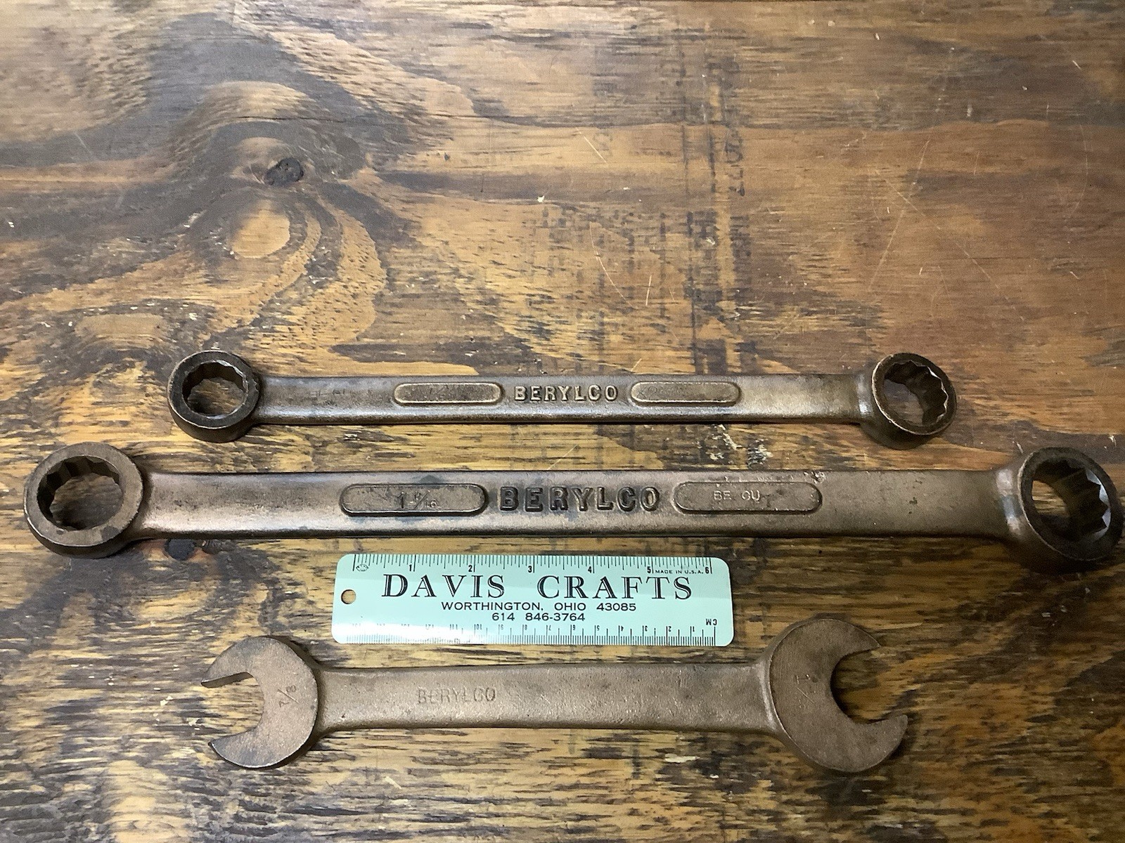 3 Large Copper Anti Spark Gas Line Wrench Berylco 1 1/16 1 1/4 7/8 W161 W997