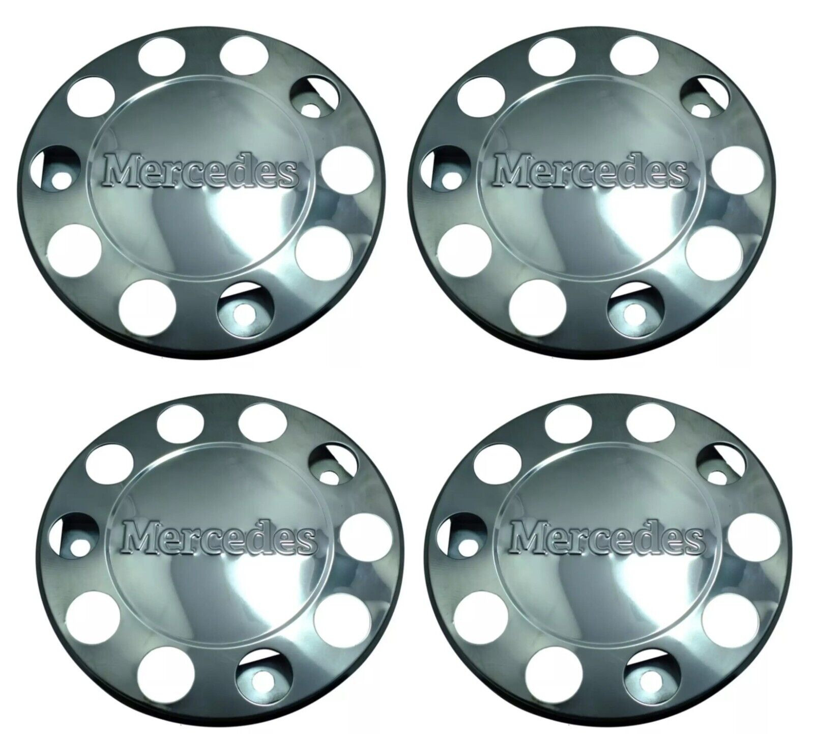 Stainless Steel Wheel Trims Covers 22.5" for Mercedes Actros Atego Truck 4 Pcs