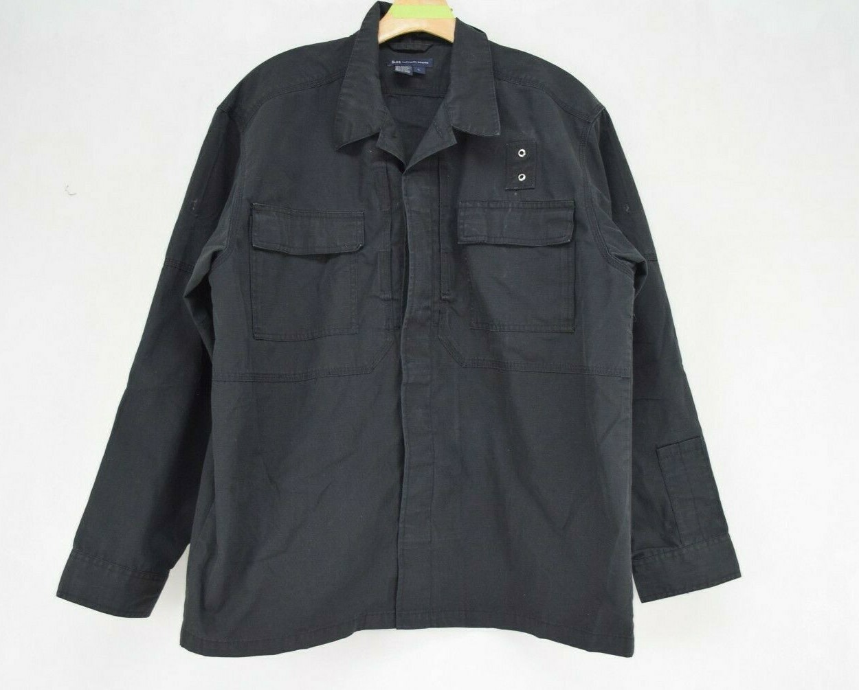5.11 Tactical Series Police Dress Shirt Black Large w/Silver Button