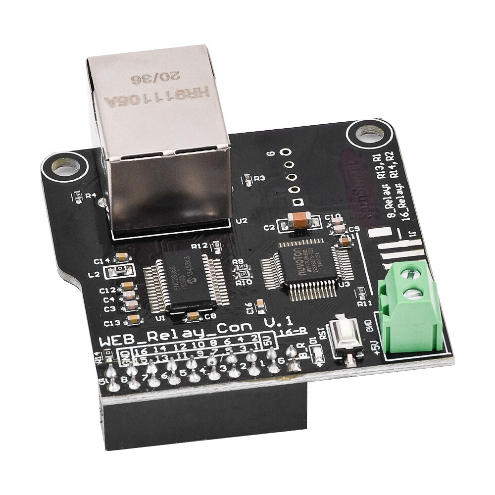 16 Ch Ethernet WAN Control LAN Web Server Relay Ethernet RJ45 Network Module