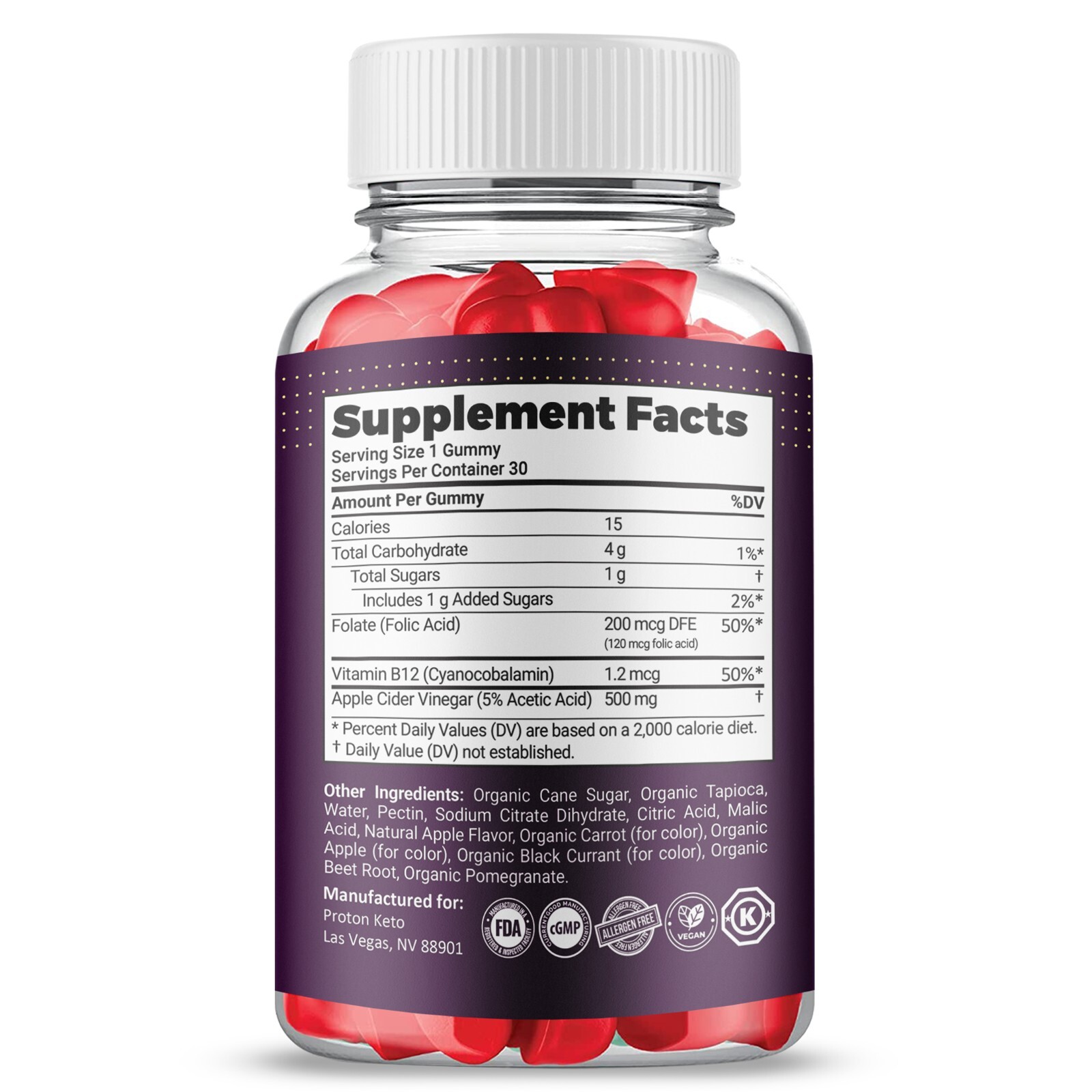 Proton Keto ACV gummies, Proton Gummies Maximum Strength Official (3 Pack)