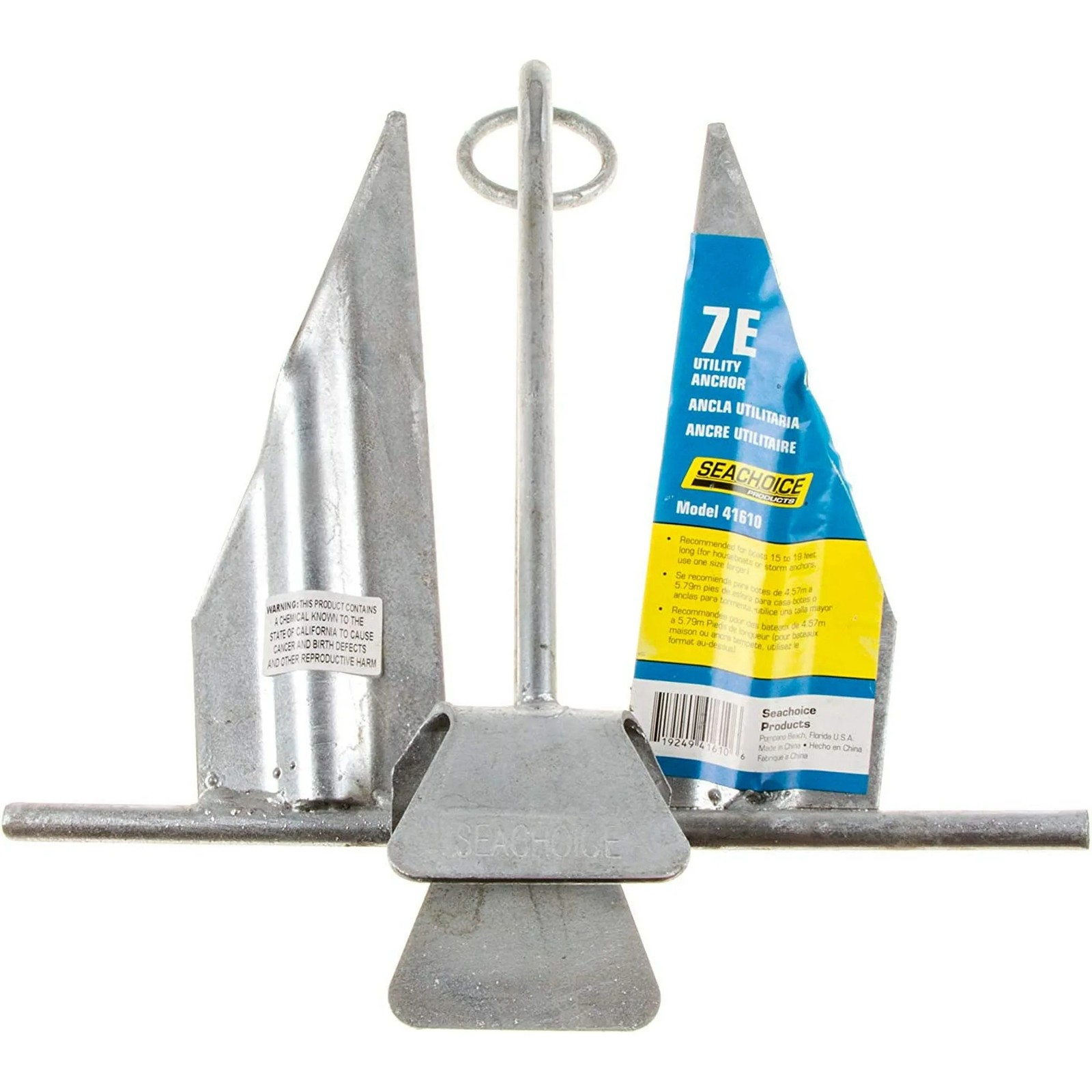Seachoice Galvanized Steel Utility Anchor 7E, 50-41610
