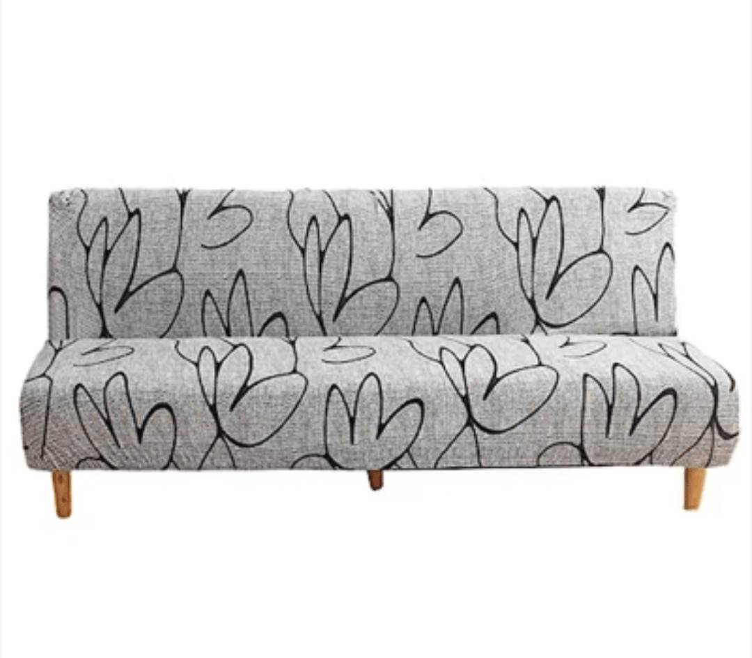 Armless stretchable bedroom or living room  sofa cover