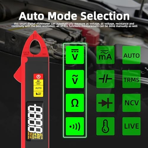 BSIDE 1mA Clamp Meter, DC/AC Current with Smart Mode, True RMS 6000 Counts