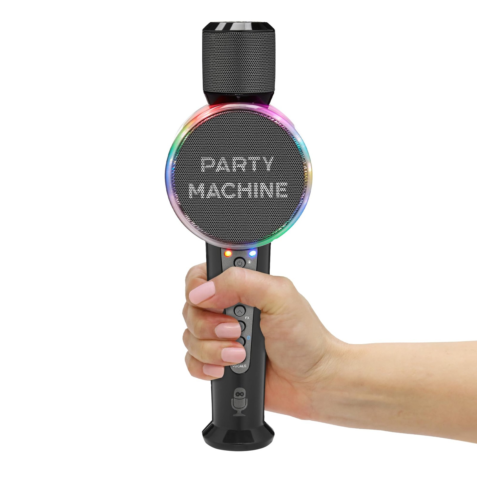 Wireless Karaoke Microphone Handheld Bluetooth Speaker Voice Changer Black