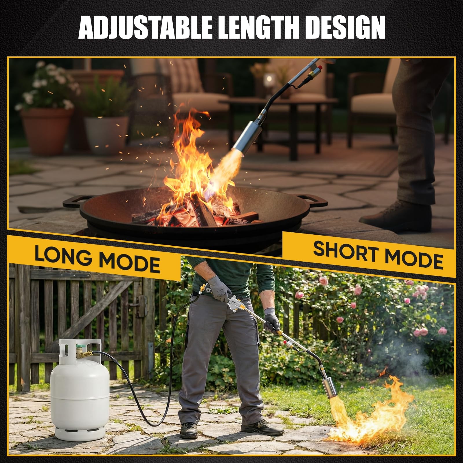 IgnitChef Propane Torch Weed Burner 340,000 BTU Black
