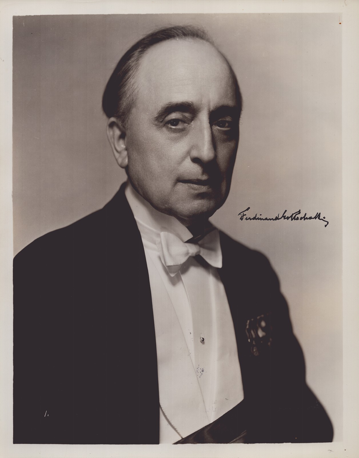 FERDINAND GOTTSCHALK - PHOTOGRAPH SIGNED CIRCA 1935