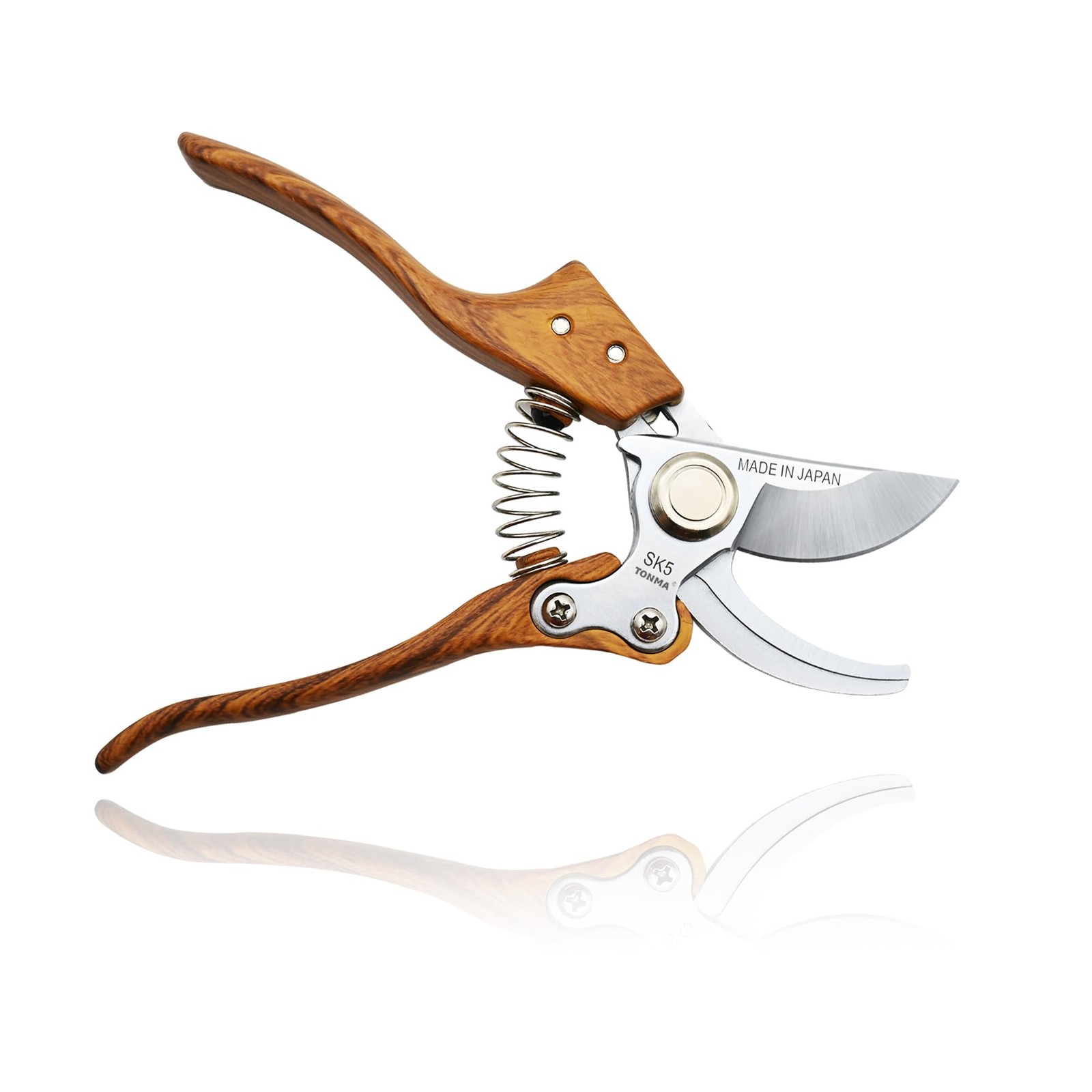TONMA Bypass Pruning Shears [Made in Japan] 8 inches Imitation Wood Grain