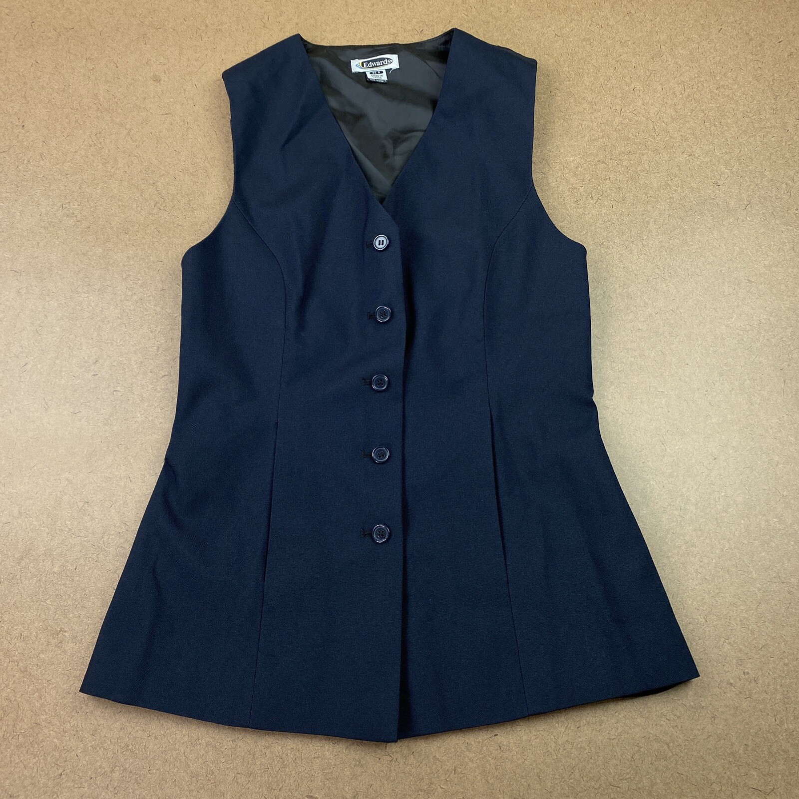 Edwards Ladies Size XS Regular Dark Navy Polyester Tunic Vest - 7270