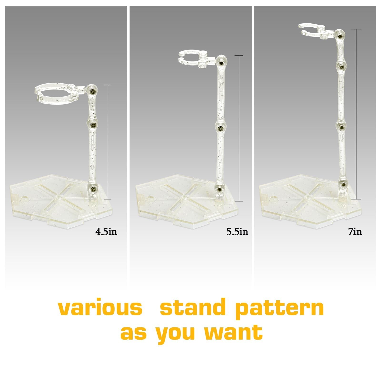 DDUNG Action Figure Stand, Versatile and Sturdy Display Holder Base ,for 6-8 ...