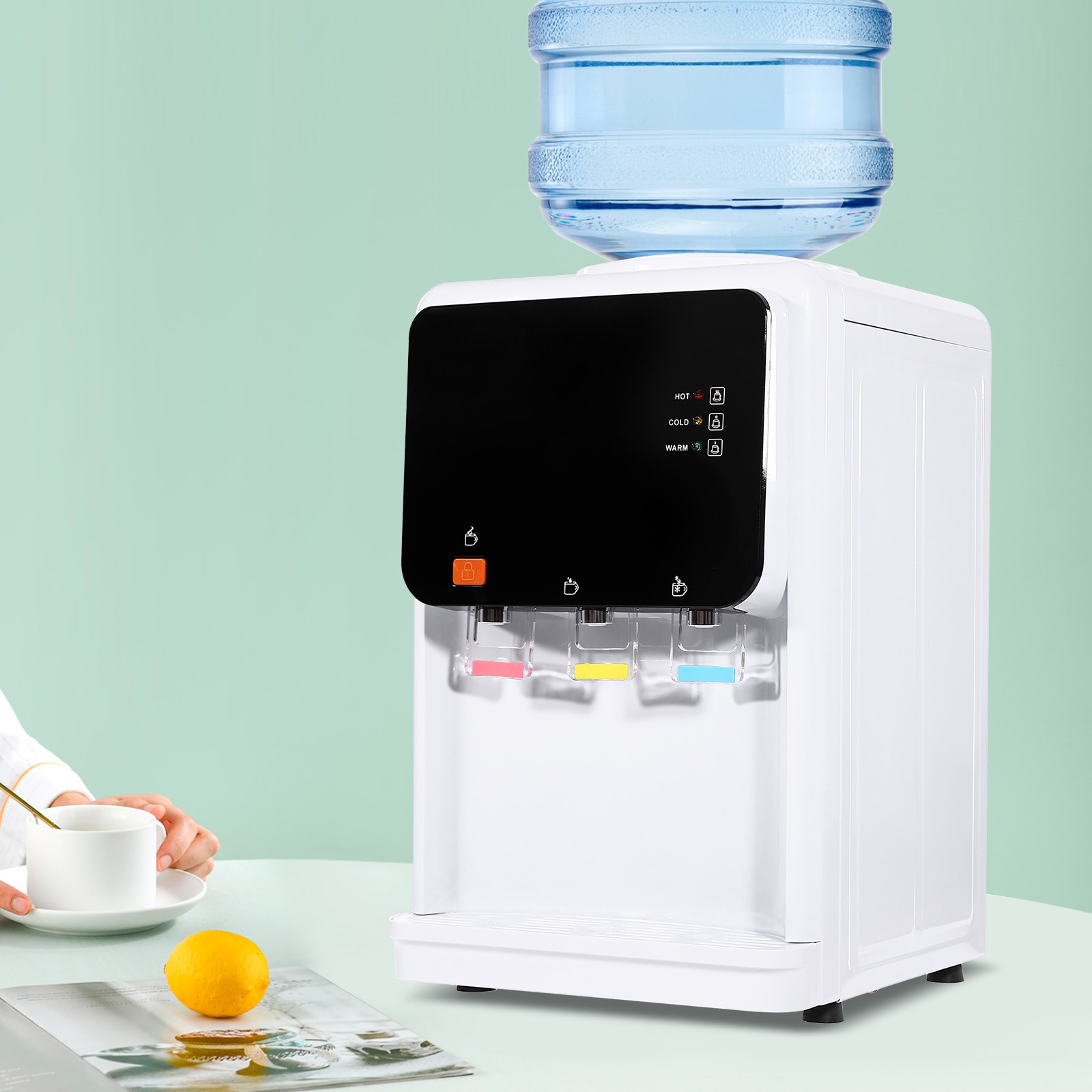 Top Loading Countertop Water Dispenser Hot Cold Water Cooler Drinking Machine