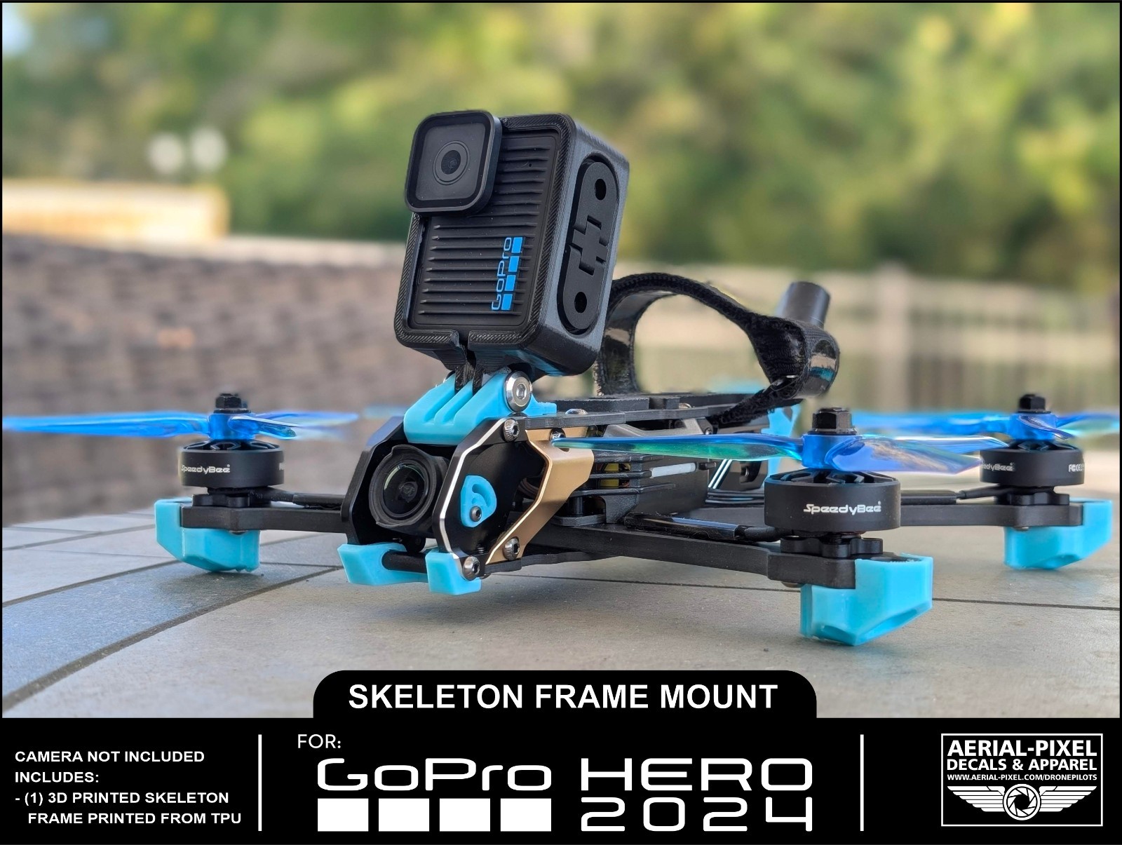 GoPro HERO 2024 Vertical (Portrait) Skeleton Frame Mount