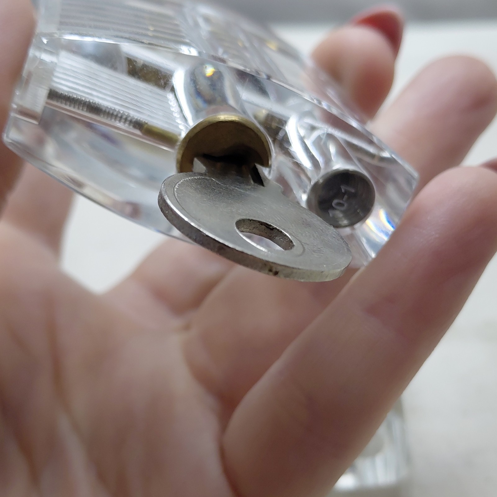 Set of 2 Transparent Practice Padlocks with Keys Locksmith Training Tool