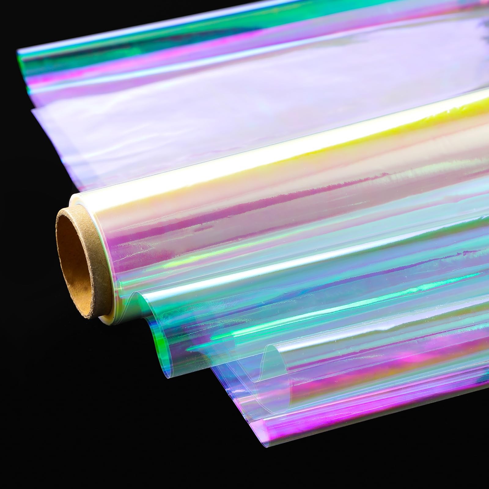 Easter Iridescent Cellophane Wrap Roll 50 FT x 17 Inch Rainbow Gift Film