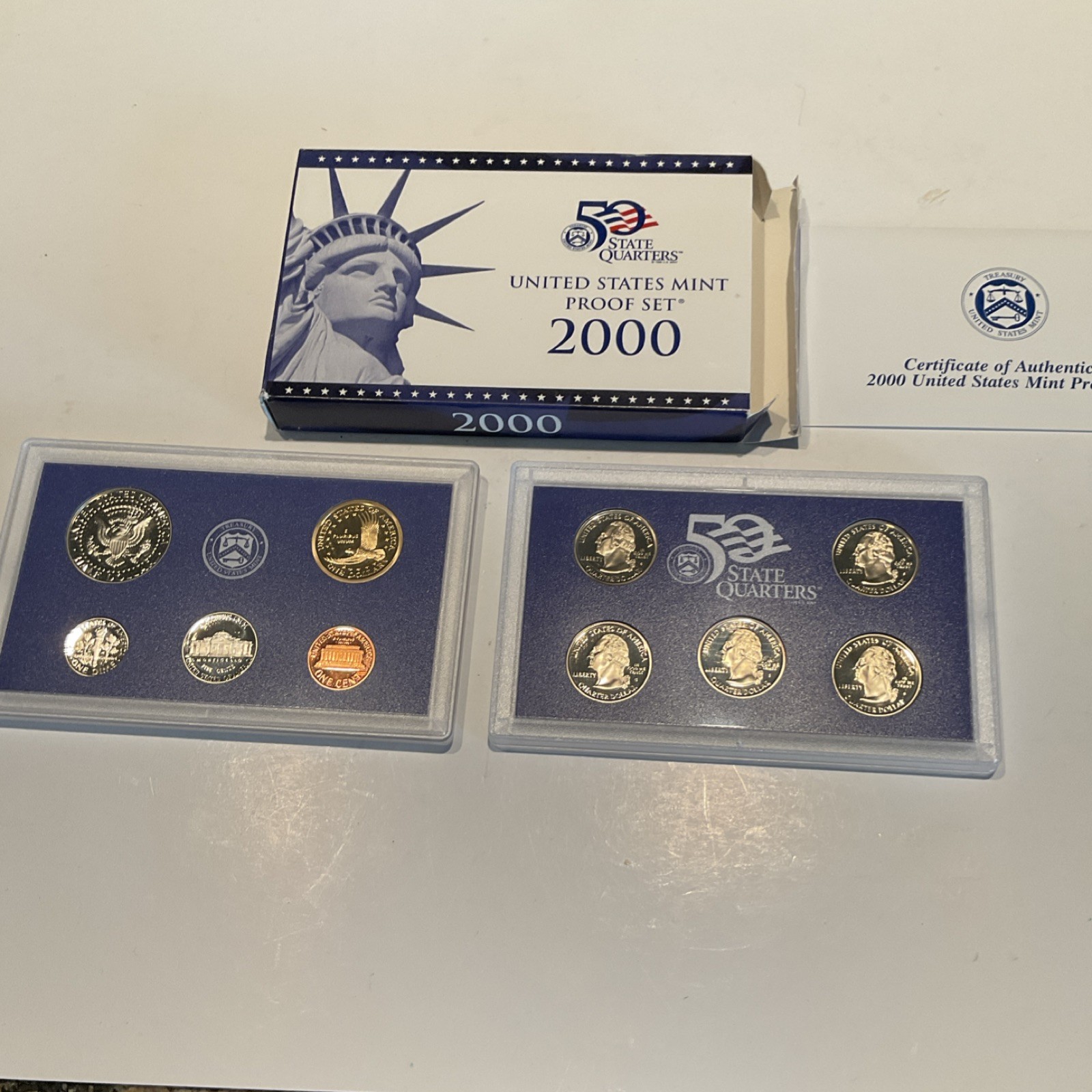 U.S. Mint 2000 S Proof Set 50 State Quarters San Francisco Uncirculated