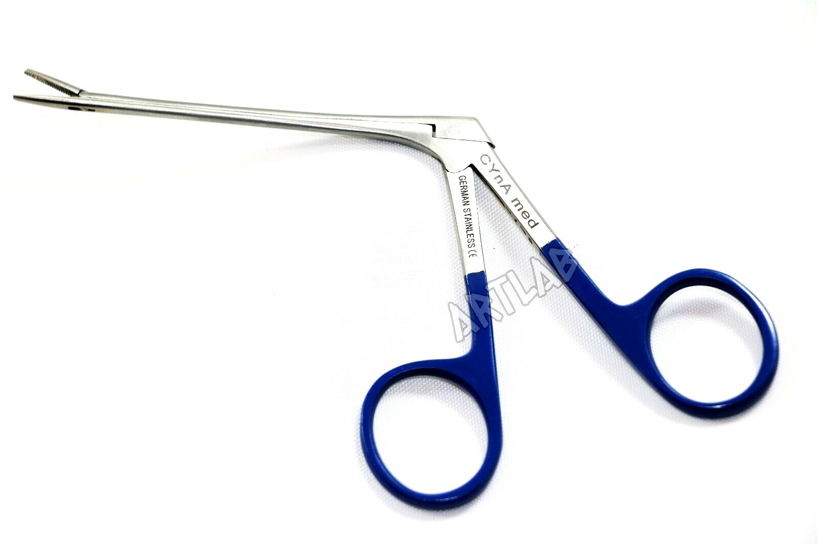 NEW GERMAN HARTMAN ALLIGATOR MICRO FORCEPS 3.5" BLUE RINGS ENT INSTRUMENTS